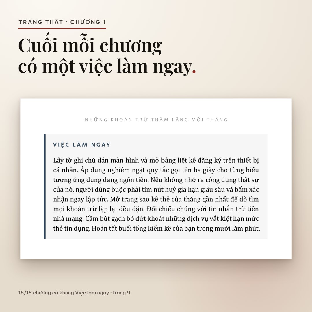 Khung Việc làm ngay ở chương 1