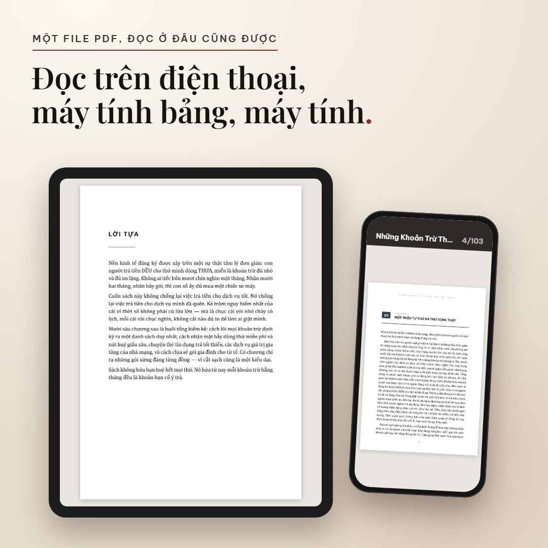 Đọc PDF trên máy tính bảng và điện thoại
