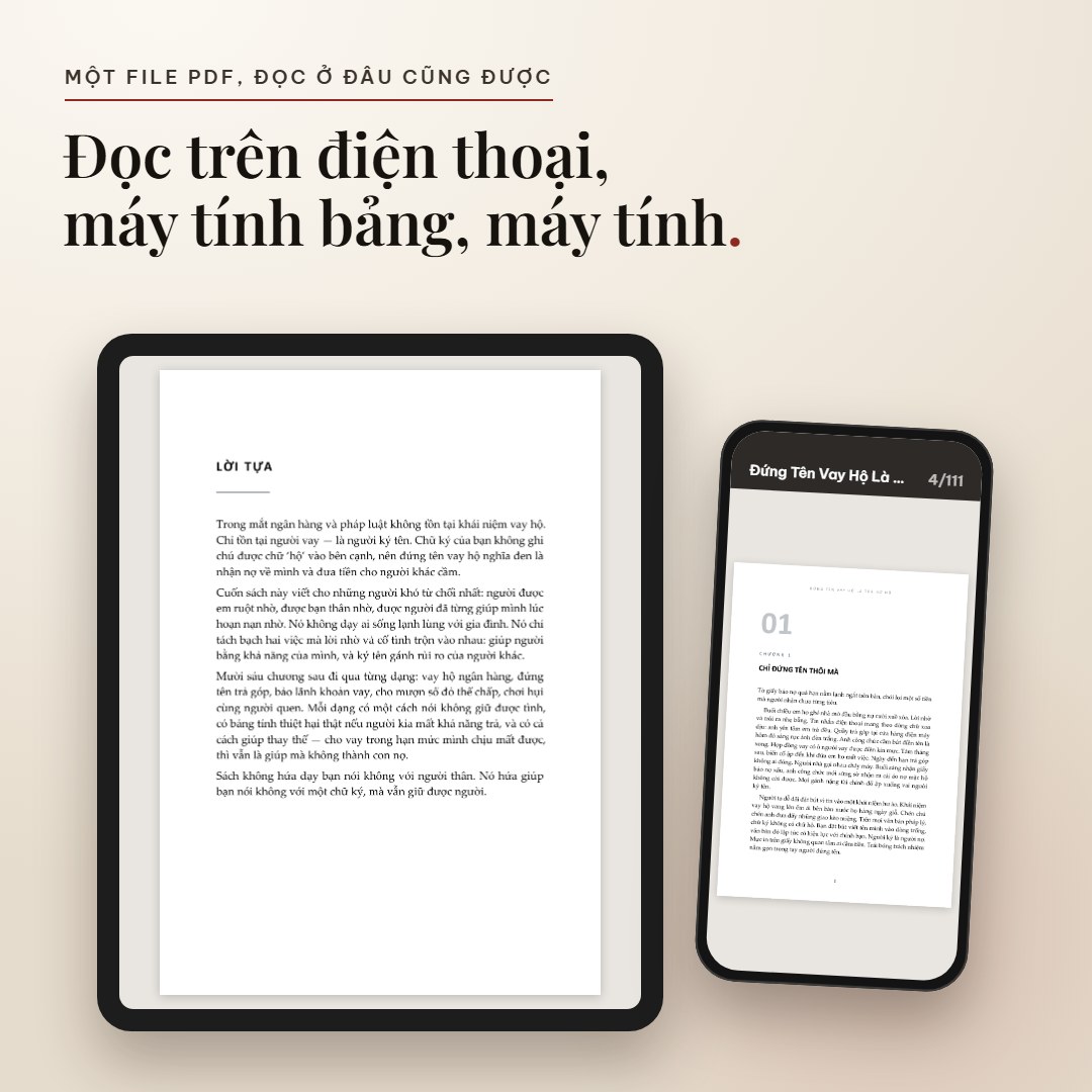 Đọc PDF trên máy tính bảng và điện thoại