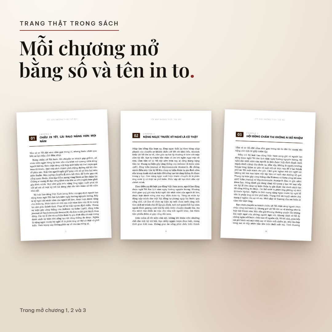 Trang mở chương 1, 2, 3 của Tết Này Không Phải Trả Bài
